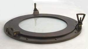 Ventana de ojo de buey de aluminio de 15 "con acabado de bronce: decoración de barco náutico - Product Image 5
