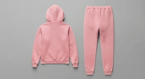 Conjunto Deportivo de Invierno para Adultos, Color Rosa Sólido, Sudadera con Cierre y Capucha, Pantalones Jogger con Cordón Frontal, Ropa Deportiva Informal de Dos Piezas - Product Image 4