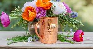 Handcrafted Hammered Classic Copper Moscow Mule Mugs Solid Pure Copper Unlined Mug <b>Cup</b> Capacity 16 Ounce - Product Image 5