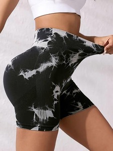 กางเกงขาสั้นสำหรับเล่นโยคะของผู้หญิงกางเกงขาสั้นแบบลำลองสำหรับยกกระชับก้นกางเกงขาสั้นสำหรับเล่นฟิตเนสเล่นกีฬาแบบผูกย้อมสีสำหรับ2025 - Product Image 4