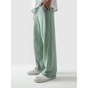 กางเกงขายาวผู้ชายสีเขียวเซจ แต่งขอบยางยืด เอวยางยืด ผ้าคอร์ดูรอย 100% ผ้าฝ้าย ระบายอากาศได้ดี ปรับแต่งได้ ไซส์ XL ทรงตรง น้ำหนักเบา เหมาะสำหรับเล่นกีฬา - Product Image 6