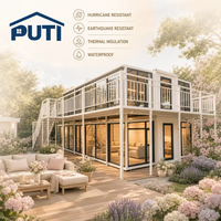 Maison conteneur préfabriquée spacieuse de 40 pieds, structure en acier, résidence multi-pièces, bâtiment moderne sur mesure