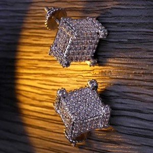 Joyería de diamantes VVS, diamantes certificados por IGI, aretes de moissanita, oro de 14k, estilo lindo, aretes con engaste tipo canal para mujer - Product Image 5