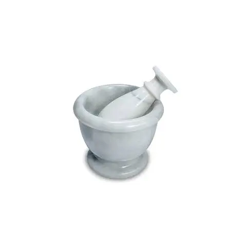 Eco Friendly natural marble mortar and pestle set household food grade garlic device pounder Customized Shape for hot sale