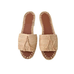 Vente en gros de pantoufles et sandales marocaines faites à la main en raphia, chaussures tissées écologiques pour femmes et hommes, commande en gros, fournisseur direct - Product Image 2