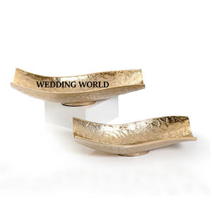 Juego de tres bandejas de metal para chocolate Plateado Plato de chocolate de diseño Forma redonda Bandeja de chocolate de lujo nueva - Product Image 4