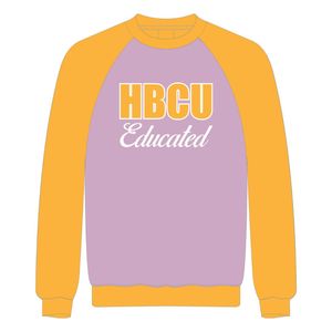 HBCU educado lavanda mangas raglán sudadera Chenille bordado griego hermandad Divine Nine ropa logotipo personalizado moda - Product Image 2