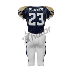 Vente en gros de maillots de football américain personnalisés de haute qualité pour hommes et enfants, ensemble OEM de sublimation avec élasthanne et logo - Product Image 2