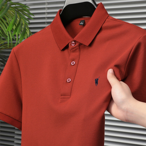 เสื้อโปโลผู้ชายผ้าคอตตอนปักแบรนด์แฟชั่น, เสื้อโปโลผ้าบางระบายอากาศ - Product Image 6
