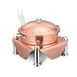 Vajilla Plato de acero inoxidable Acabado negro Restaurante y suministros de hotel Calentador de alimentos Equipo de buffet Plato de frotamiento redondo - Product Image 5