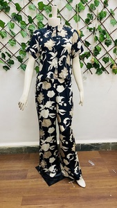 Comfortable <b>100</b>% <b>Viscose</b> <b>Fabric</b> Floral Printed Basic Jumpsuit Stylish Printed Women's Nightwear for Sale - Product Image 4