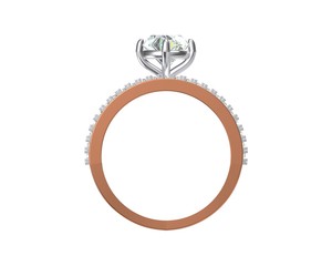 Designer Halo Lab-Grown Diamond Ring 14K/18K Rose, Yellow & White Gold Acentos Contemporáneo Compromiso Anillos finos - Product Image 2