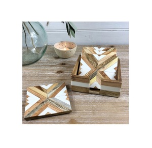 New Style Fresh Natural Wooden Coaster Unique Design Round Shape Cup Glass Coasters For Use <b>Table</b> Top Cheap Price Product - Product Image 3