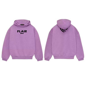 Pull à capuche surdimensionné en coton mélangé pour hommes French Terry avec épaule tombante-Style d'hiver imprimé numérique - Product Image 2