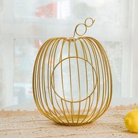 Panier en métal câblé de type cage en noir et doré superbe panier suspendu design ustensiles de cuisine fantastiques