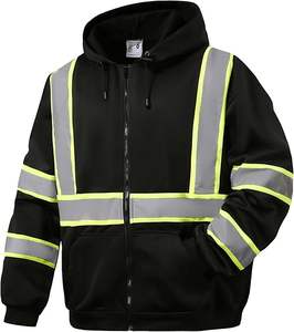 Sudadera con capucha de uniforme de trabajo de alta calidad Super Visible Hivis chaqueta de sudadera de seguridad reflectante al por mayor sudaderas con capucha de alta visibilidad - Product Image 6
