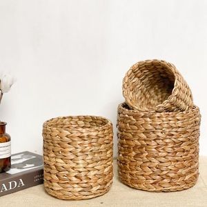 Large Woven Water Hyacinth <b>Basket</b> Natural Material Organizer for Clothing Laundry and Blanket <b>Storage</b> Made in Vietnam - Product Image 2
