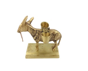 Juego de sal y pimienta de latón indio tradicional con diseño suave y marco ligero, ideal para hogares étnicos y modernos - Product Image 5