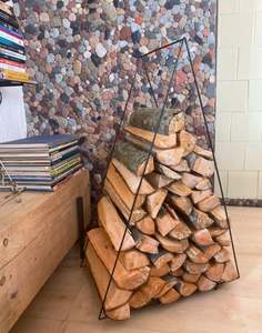 Best Quality Solid Iron <b>Log</b> Rack <b>in</b> Heavy Duty Design With Black Finished Perfect for Household Sunrise <b>Fireplace</b> Accessories - Product Image 6