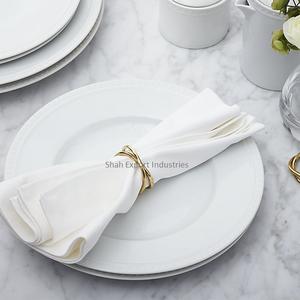 Anneaux de serviette en métal avec fil de fer plaqué cuivre pour la maison, le mariage, le dîner et la table. - Product Image 3