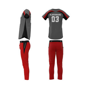 Ensembles d'uniformes de baseball pour adultes imprimés sur mesure Tissu écologique Respirant Grande taille à porter Prix compétitif - Product Image 4