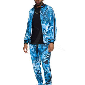 Survêtement d'hiver décontracté pour homme de haute qualité, respirant, uni, avec impression de logo personnalisé - Product Image 1