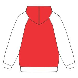 Felpa con cappuccio KAP Red felpa con maniche Raglan bianche cotone misto greco confraternita abbigliamento personalizzato Divine Nine HBCU greco Streetwear - Product Image 3