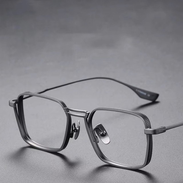 Handmade Titanium Rectangle Acetate Optical Glasses High Quality Retro Nostalgic Style Eyeframes