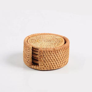 Wholesale Vietnam Handmade Woven Rattan <b>Coaster</b> Plates Best Price Eco-friendly Competitive Rates for Bulk Orders - Product Image 2