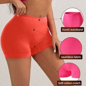 Shorts Bermuda taille mi-haute, contrôle du ventre, 100% coton respirant, pour la salle de sport, le yoga, la course à pied, l'entraînement, la danse - Product Image 3