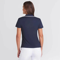 Polo en coton tricoté 100% pour femmes, vente de polos personnalisés avec impression et logo sur mesure pour femmes