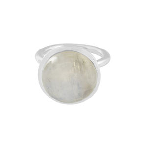 Anillos apilables clásicos de Plata de Ley 925 con ajuste de bisel de piedras preciosas de piedra lunar arcoíris, stock listo para fiesta de boda al por mayor - Product Image 2