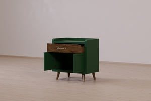 Mesita de noche de madera de teca maciza hecha en Indonesia de diseño minimalista para muebles para el hogar, muebles de dormitorio para apartamentos - Product Image 5