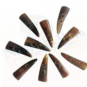 Boutons à bascule en corne de buffle à dos plat de haute qualité avec logo à paillettes classique Idéal pour les vêtements Chaussures Denim & Crafts - Product Image 4