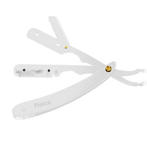 มีดโกนหนวดแบบพับได้สำหรับผู้ชาย เครื่องมือโกนหนวด กำจัดขน โกนผม ใบมีดโกนสแตนเลสแบบแมนนวล - Product Image 3