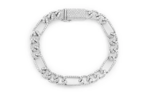 8mm Figaro Link <b>Bracelet</b> Natural Diamonds <b>Bracelet</b> Hip Hop <b>Bracelet</b> For <b>Men</b> Classic Designer Jewelry Delicate Trending Jewelry - Product Image 2