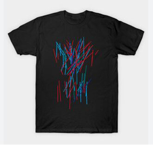 Sublimado patrón de dibujos animados de los hombres de moda camisetas de algodón transpirable camiseta para Unisex - Product Image 2