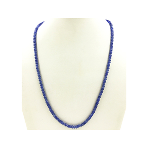 Collar de cuentas lisas de zafiro de alta calidad más vendidas, creaciones de joyería a precio de mercado mayorista - Product Image 1