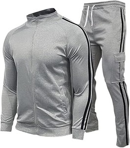 Survêtement d'entraînement de jogging 2 pièces coupe-vent et respirant avec logo personnalisé pour hommes - Product Image 4
