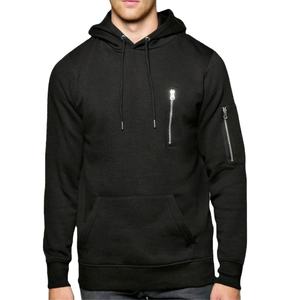 Hot Popular Men's Pullover Sweatshirt 100% Cotton <b>Black</b> Custom <b>Hoodies</b> with Embroidery for Spring 2026 - Product Image 2