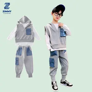 New fashion 2023 Boy clothing set 2 to 10 years old sweat absorb summer Suit sweatshirts Outing Clothing set