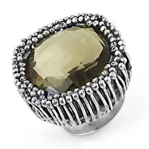 Anillo Ajustable de Cuarzo Ahumado para Mujer - Moderno y Elegante - Product Image 2