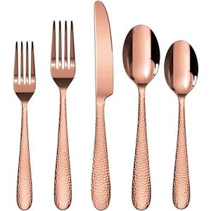 Ensembles de couverts à poignée torsadée Ustensiles plaqués argent en acier inoxydable Ensembles de couverts Ensembles de couverts en acier inoxydable - Product Image 4