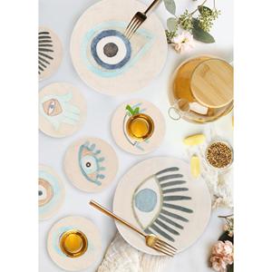 Lot de 6 assiettes à gâteaux amulettes décoratives de 19 cm au design unique pour exposer et servir - Product Image 2