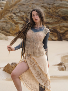 Top de ortiga de ganchillo a mano de algodón 100%, patrón sólido, tejido transpirable, fibra Natural, longitud corta, ropa de ganchillo a mano - Product Image 5