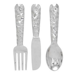 Aluminum <b>knife</b> spoon & fork utensils cutlery set tableware wedding event flatware <b>dinner</b> <b>knife</b> spoon fork home restaurant decor - Product Image 1