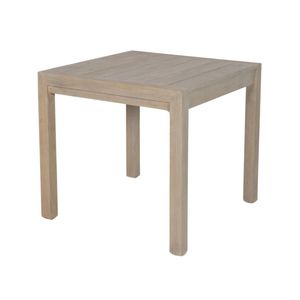 Table à manger d'extérieur élégante et moderne en teck massif avec une charmante finition blanche pour un usage domestique OSV LF-52-105 - Product Image 1