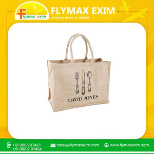 Sacs fourre-tout en jute écologiques de créateur de haute qualité Sacs à provisions unis durables à la mode à vendre - Product Image 4