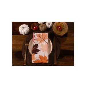Prezzi ragionevoli autunno/autunno foglie tovaglioli stampati con 18x18 pollici formato tovagliolo stampato per la vendita da parte di esportatori indiani