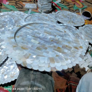 Nuevo diseño de bandeja de servicio con incrustaciones de nácar, bandeja de repostería de postre, bandeja de chocolate MOP de India por RF Crafts - Product Image 6